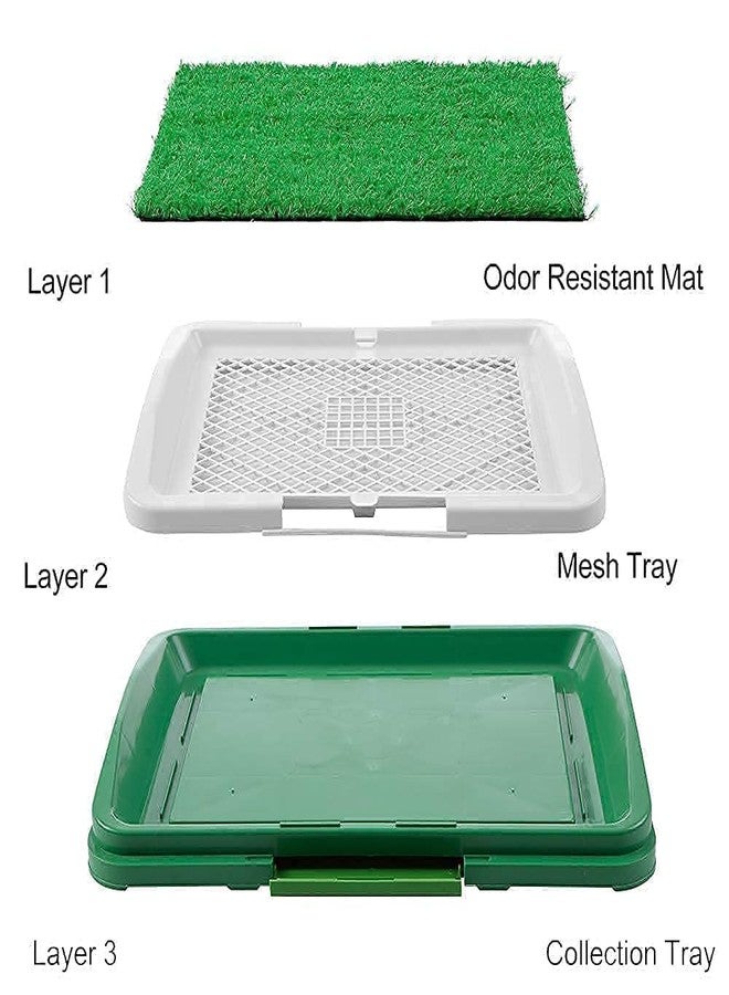 Yorten Puppy Potty Training pad Washable & Reusable Dog Potty Tray with Lawn Fake Grass for Home Balcony Outdoor Garden Dog Pee Toilet Training pad - Image 2